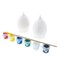 Set of 2 Blank Unpainted DIY Craft Kit Flower Easter Egg Ornaments 3 Inches